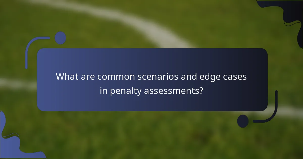 What are common scenarios and edge cases in penalty assessments?
