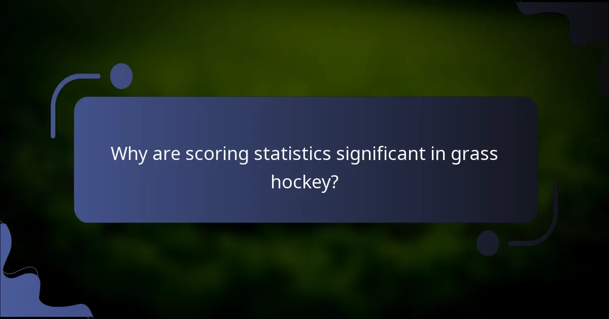 Why are scoring statistics significant in grass hockey?